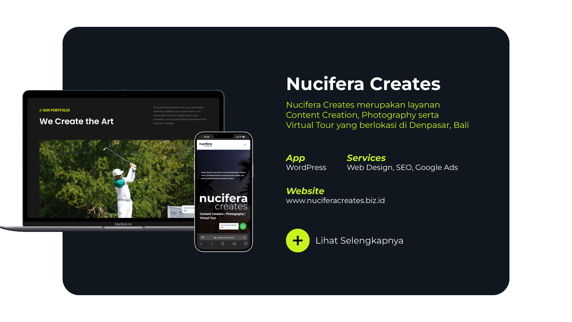 Webiste Nucifera Creates