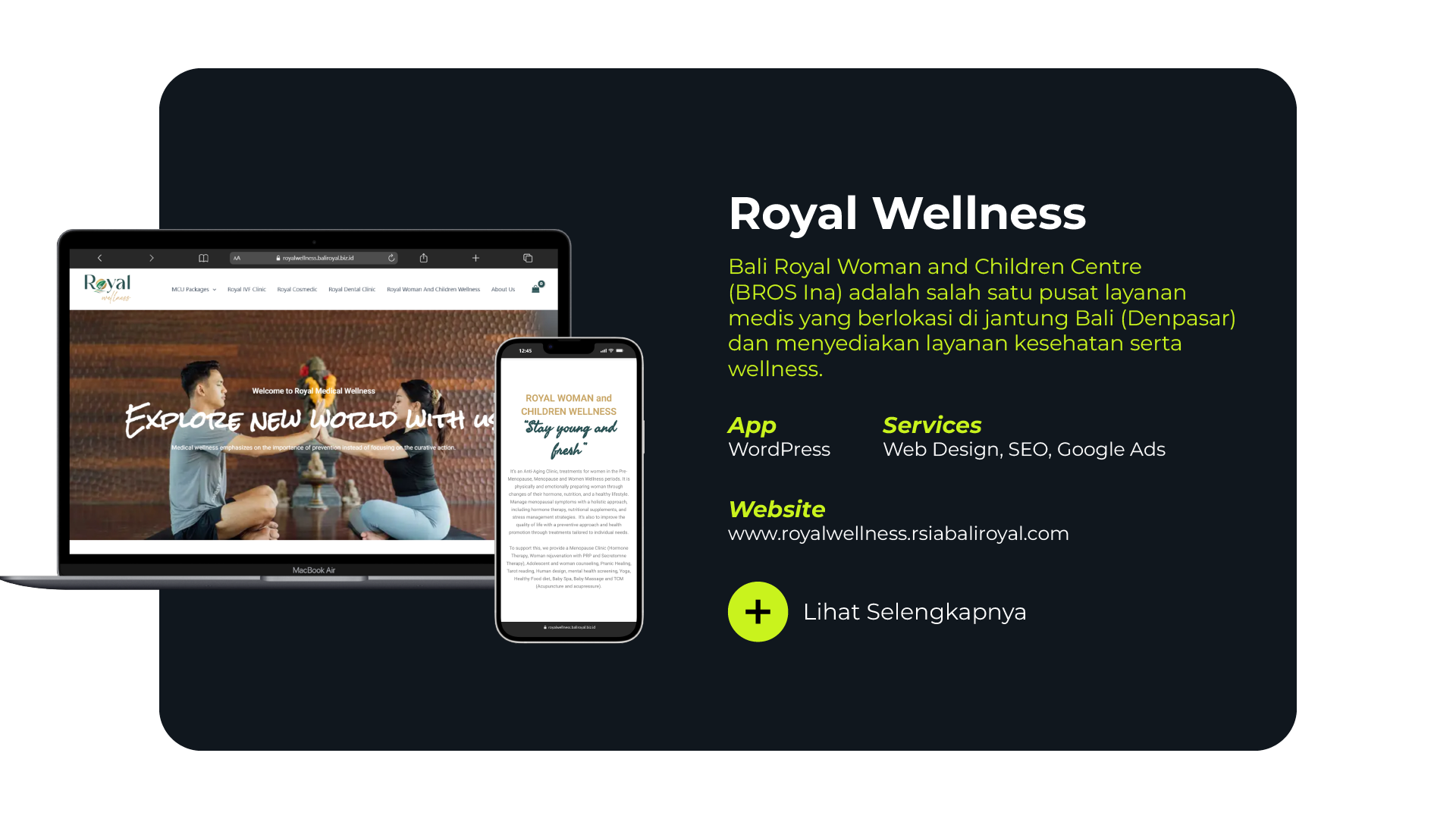 Website Royal Wellness BROS Ina